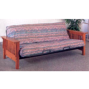 Solid Oak Deluxe Mission Style Futon Frame 4844 (CO)