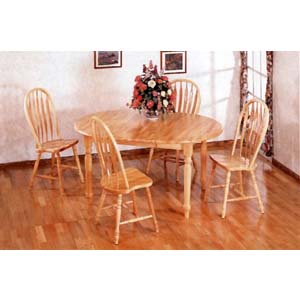 5-Pc All Natural Round Dinette Set 4866/4189A (CO)