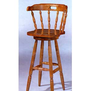 Oak Finish Colonial Bar Stool 4884A (CO)