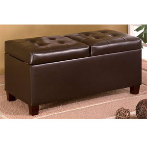 Dark Brown Storage Ottoman 501039 (COFS)