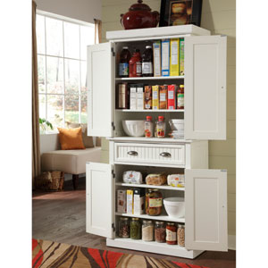 Nantucket White Distressed Finish Pantry 5022-69(OFS)