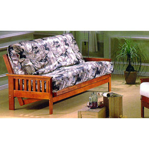 Teak Finish Wood Futon Frame 5070 (WD)