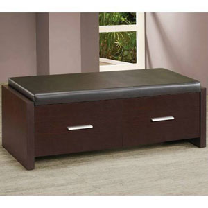 2 Drawer Storage Bench with Padded Seat 508002(COFS)