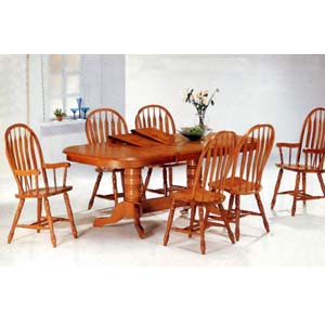 7-Pc Oak Dinette Set 5184/5388A/89A (CO)