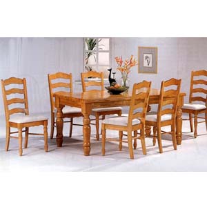 7-Pc Pine Finish Dinette Set 5195/98 (CO)