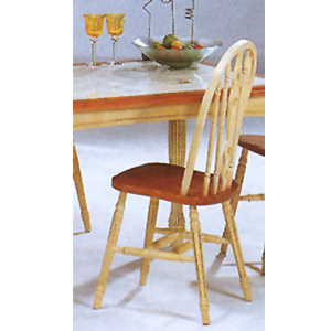 Windsor Style Chair In Buttermilk & Oak Finish 5229 (CO)