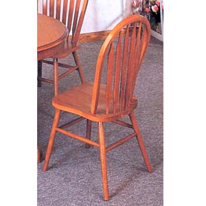 Oak Finish Arrow Back Windsor Chair 1004-05 (WD)