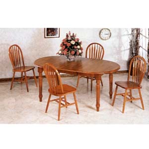 5-Pc Dining Set In Oak Finish 5372/5388A (CO)