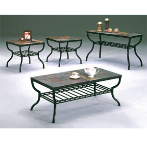 3-Pc Slate Insert Cocktail Table Set 55044 (WDFS)