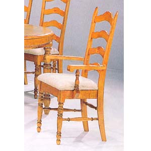 Pine Veneer Ladder Back Arm Chair 5513 (CO)
