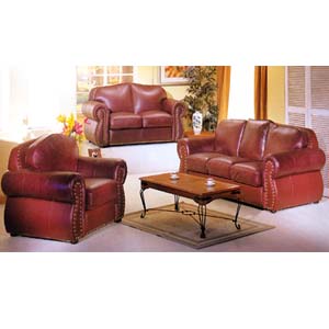 Living Room Set In Burgundy 5530 (A)