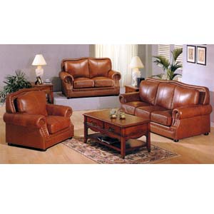 Brown Living Room Sofa Set 553_ (A)