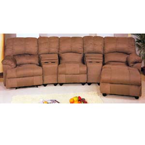 Microfiber Fabric Home Theatre Seating 5560 (A)