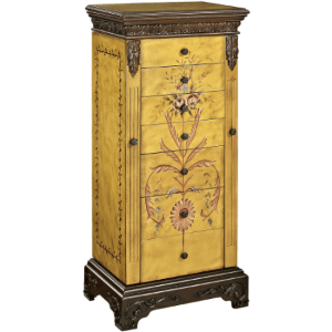 Masterpiece Antique Parchment Jewelry Armoire 582-314 (PW)