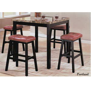 Portland 5-Pc Pack Counter Height Set 6046 (A)