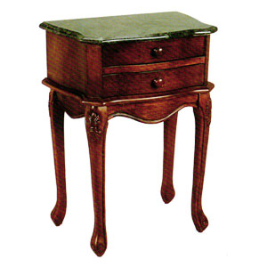 Marble Top Hall Table W/  Drawers 6056WN-GR (ITM)