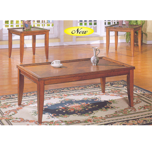 3 Pc Cherry Coffee/End Table Set 6167 (A)