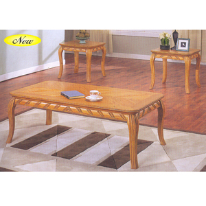 3 Pc Oak Coffee/End Table Set 6169 (A)