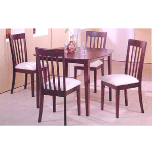 5- Pcs Espresso Finish Dinette Set 6201(ABC)