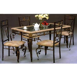 Antique Bronze Dinette Set 6201-36/502 (WD)