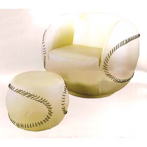 Baseball Chair & Ottoman 62074 (IEM)