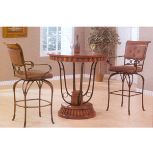 Marble Top Bar Table Set  A6227/6175 (YL)
