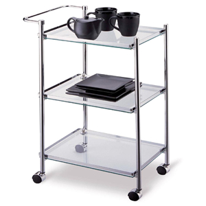 Kitchen Serving Cart in Metallic Finish 62933(OI)