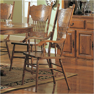 Molina Arm Chair in Light Oak Set Of Two 6388BO(CSNFS)