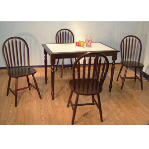 Solid Wood Espresso 5Pc Modern Dining Table Set 6517/6505(AB