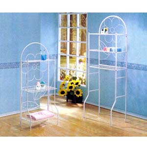 White Finish Bathroom Rack  661_ (A)