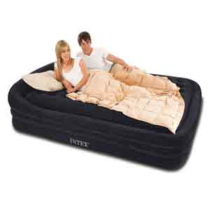 Queen Comfort Framed Raised Air Mattress and Pump 66973(EAM)