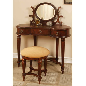 Antique Mahogany Vanity Set 670-290 (PWFS)