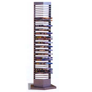 Silver Finish Metal DVD Rack 700033(COFS16)