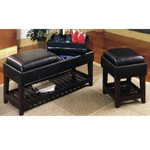 Black Vinyl Bench 700288 (CO)