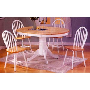 5-Piece Natural/White Finish Dinette Set 7016 (Ai)