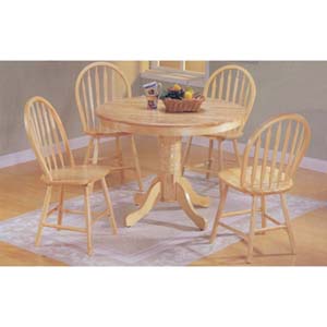 5-Piece Natural Finish Dinette Set 7020 (A)