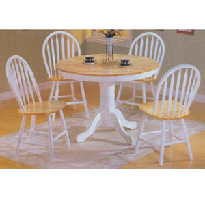 5-Pc Natural/White Dinette Set 7022 (A)