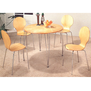 5-Pc Maple Wood Veneer Dinette Set 7042/2971 (COu)