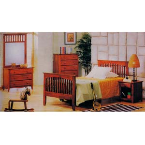 Mission Oak Carriage Bedroom Set 7060 (A)