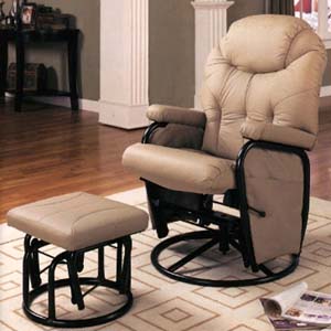 Bone Leather Glider Rocker 7292 (CO)