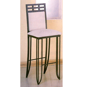 Black  Matrix Design Bar Stool With Beige Fabric 3407C(EI)