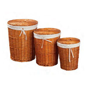 Round 3pc. Willow Laundry Hamper Set 744_(KDY)