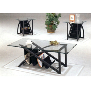 3-Pc Matte Black Occasional Set 7490 (CO)