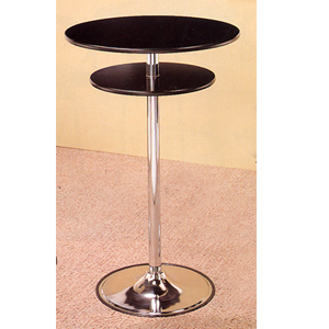 Black Bar Table With Chrome Base 7527 (CO)