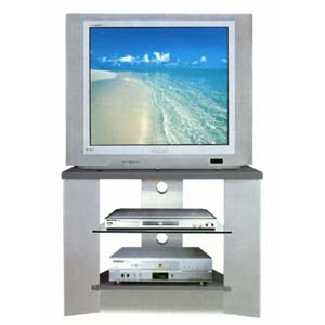 Gray/Silver Finish T.V. Stand 7583 (CO)