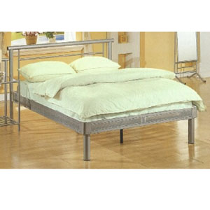 Contemporary Silver Platform Bed 7605 (CO)