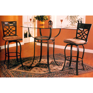 3-Pc Bar Set With Tile Decor 7685/7686 (CO)