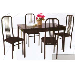 5-Pc Marble Polyester Dining Set 780-321/60 (WD)