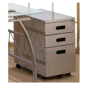 File Cabinet In Silver Finish 800074 (CO)