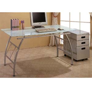 Glass Top Office Desk 800241 (CO)